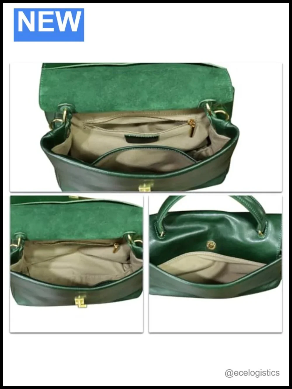 Genuine Leather Satchel Purse Crossbody Shoulder Bag